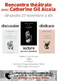Rencontre littéraire avec Catherine Gil Alcala. Le dimanche 27 novembre 2016 à Paris19. Paris.  16H00